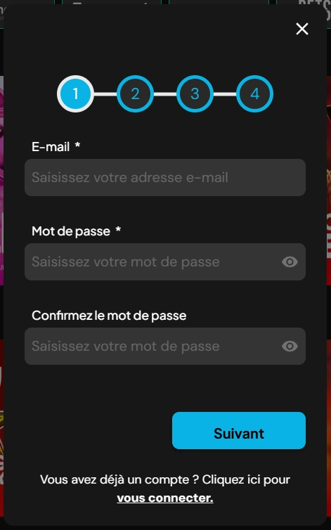 Redneckspins Casino formulaire d'inscription avec e-mail et mot de passe