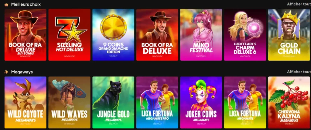 Redneckspins Casino sélection de machines à sous populaires et jeux Megaways